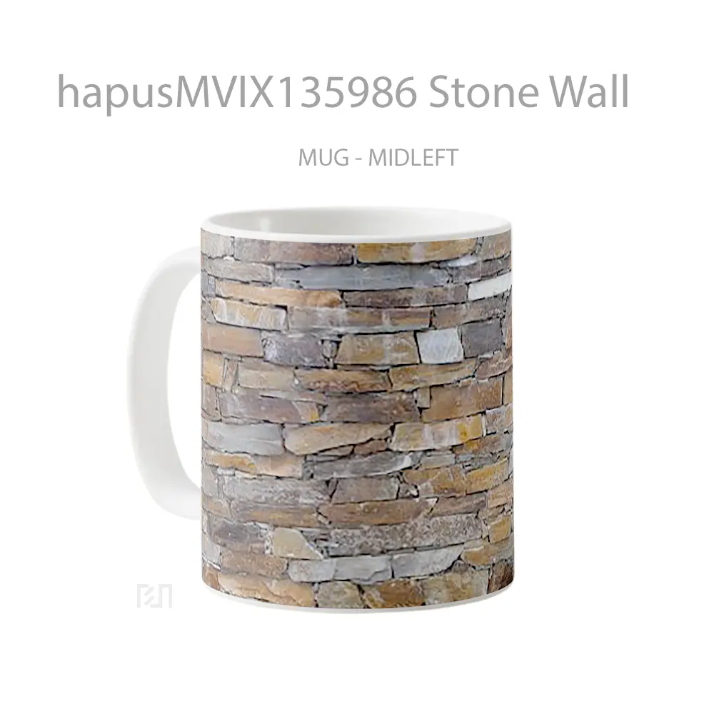 Mug Stone Wall Gelas Keramik Unik - All-side / Desain