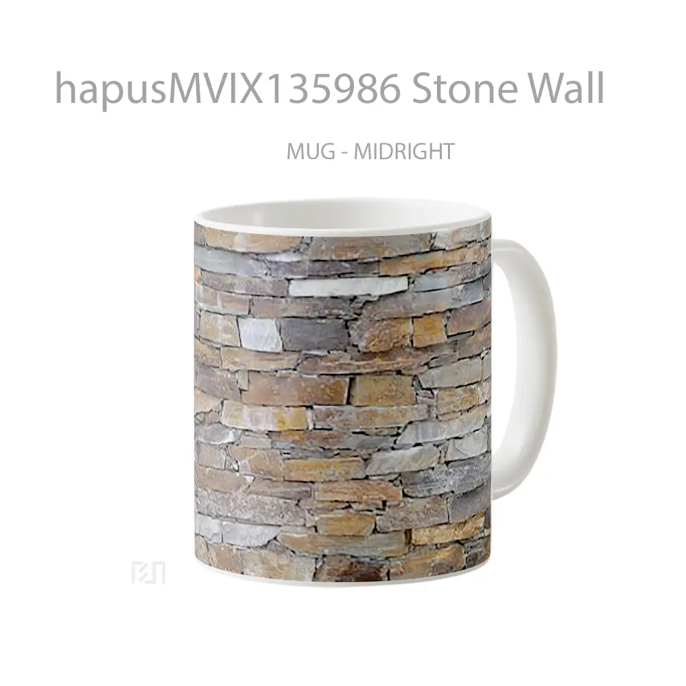 Mug Stone Wall Gelas Keramik Unik - All-side / Desain