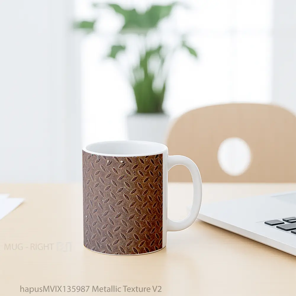 Mug Metallic Texture V2 Gelas Keramik Unik - All-side / Desain