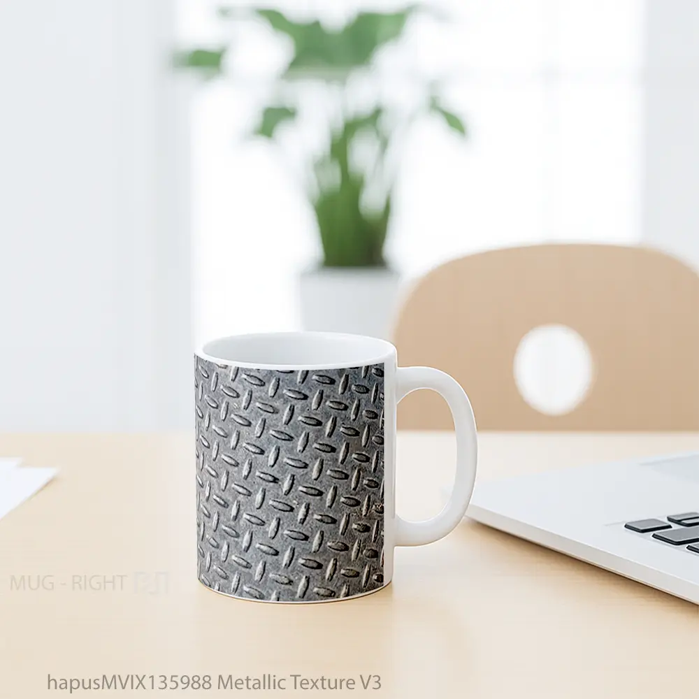 Mug Metallic Texture V3 Gelas Keramik Unik - All-side / Desain