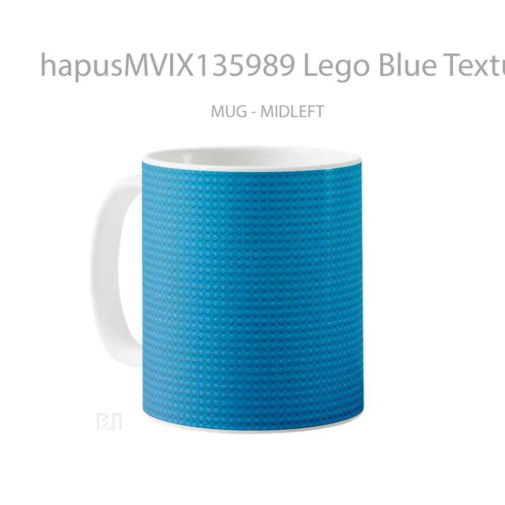 Mug Lego Blue Texture Gelas Keramik Unik - All-side / Desain