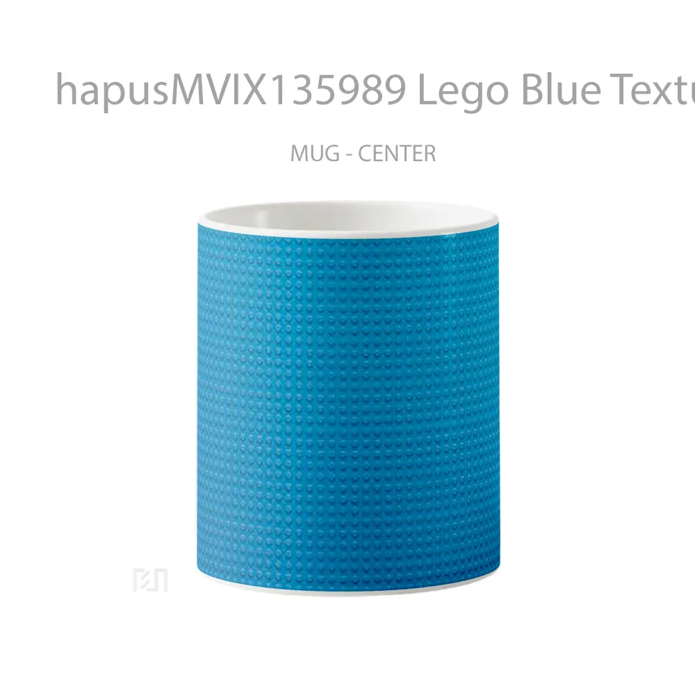 Mug Lego Blue Texture Gelas Keramik Unik