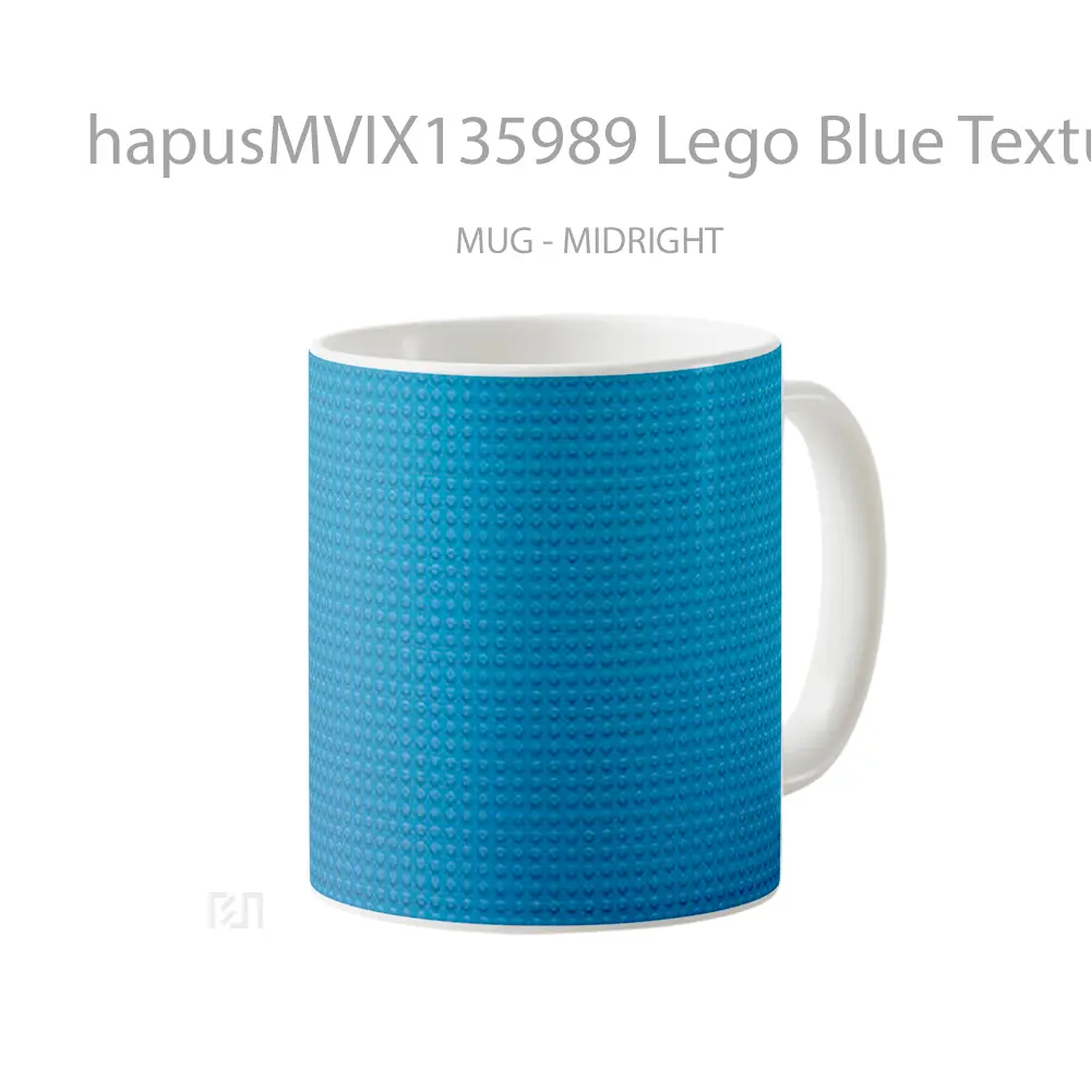 Mug Lego Blue Texture Gelas Keramik Unik - All-side / Desain