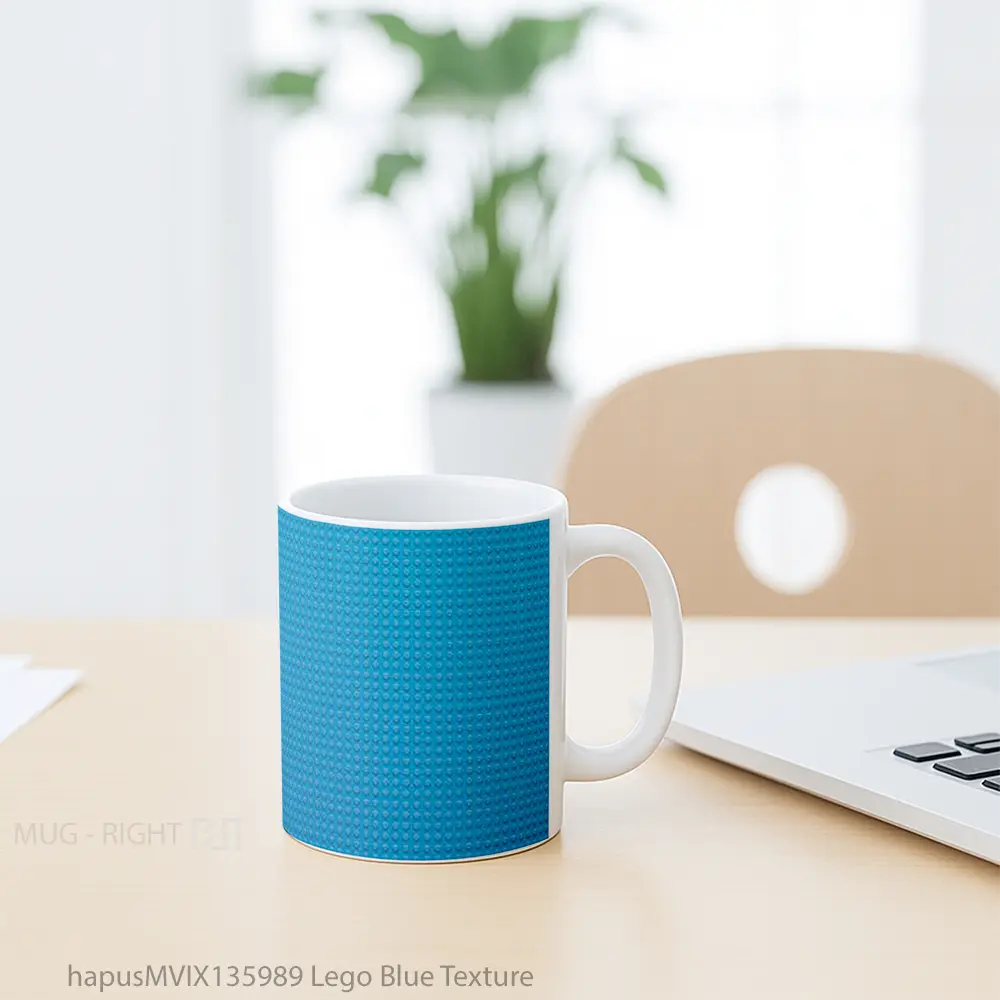 Mug Lego Blue Texture Gelas Keramik Unik - All-side / Desain