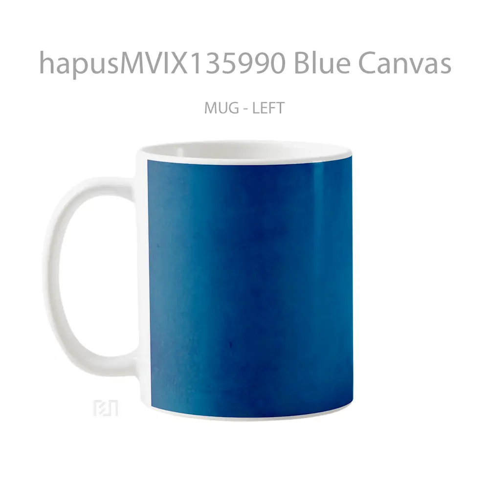 Mug Blue Canvas Gelas Keramik Unik - All-side / Desain