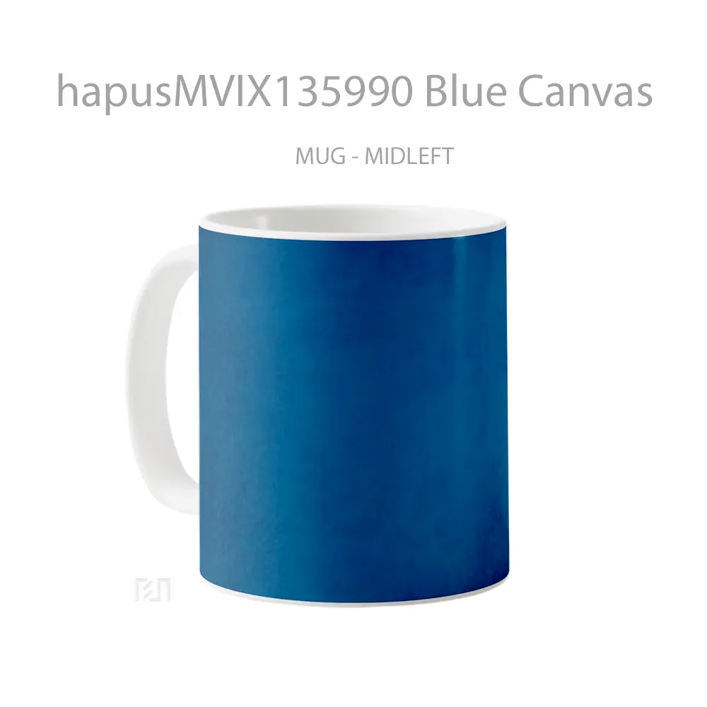 Mug Blue Canvas Gelas Keramik Unik - All-side / Desain