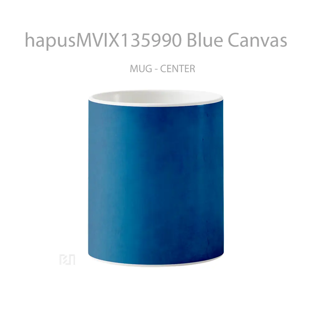 Mug Blue Canvas Gelas Keramik Unik