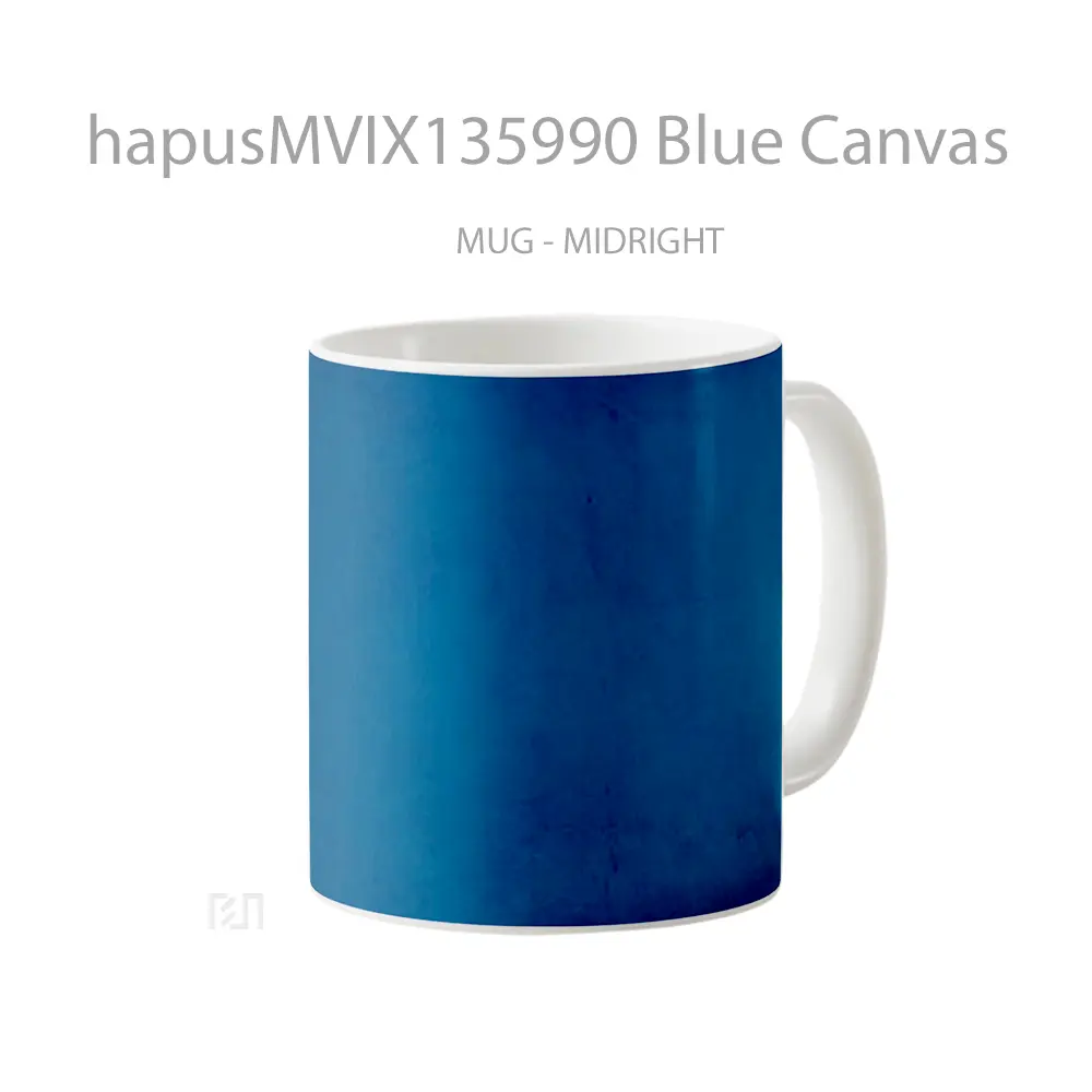 Mug Blue Canvas Gelas Keramik Unik - All-side / Desain