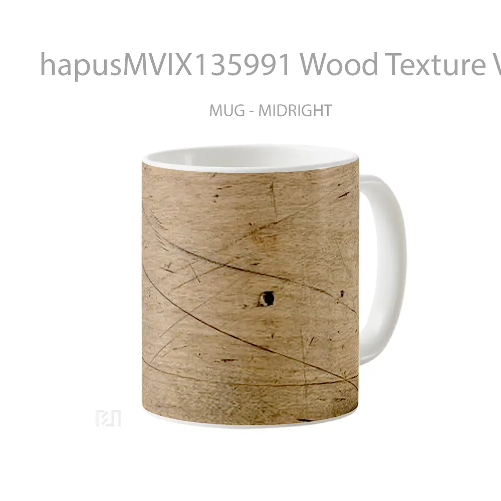 Mug Wood Texture V4 Gelas Keramik Unik - All-side / Desain
