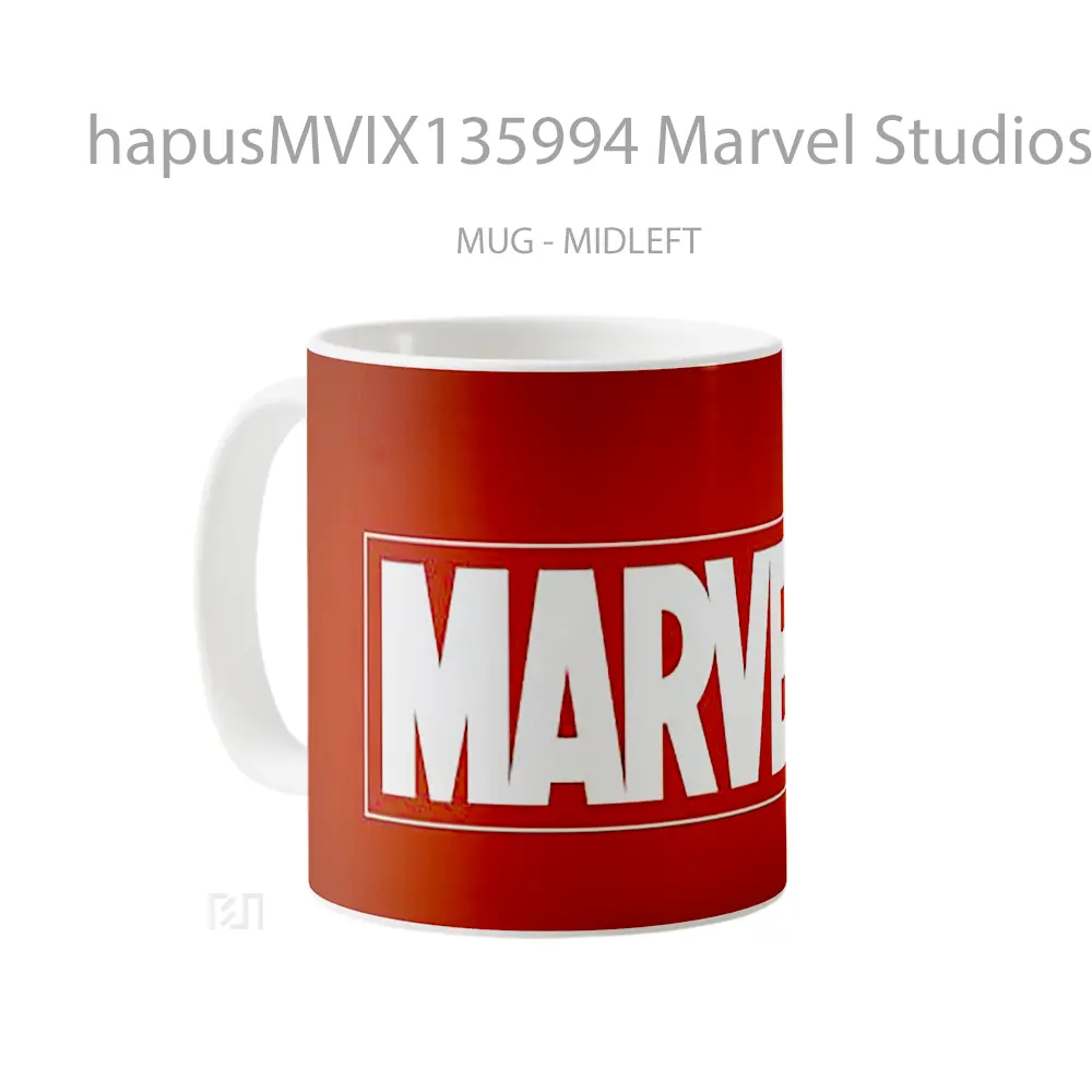 Mug Marvel Studios Logo Gelas Superhero - All-side / Desain