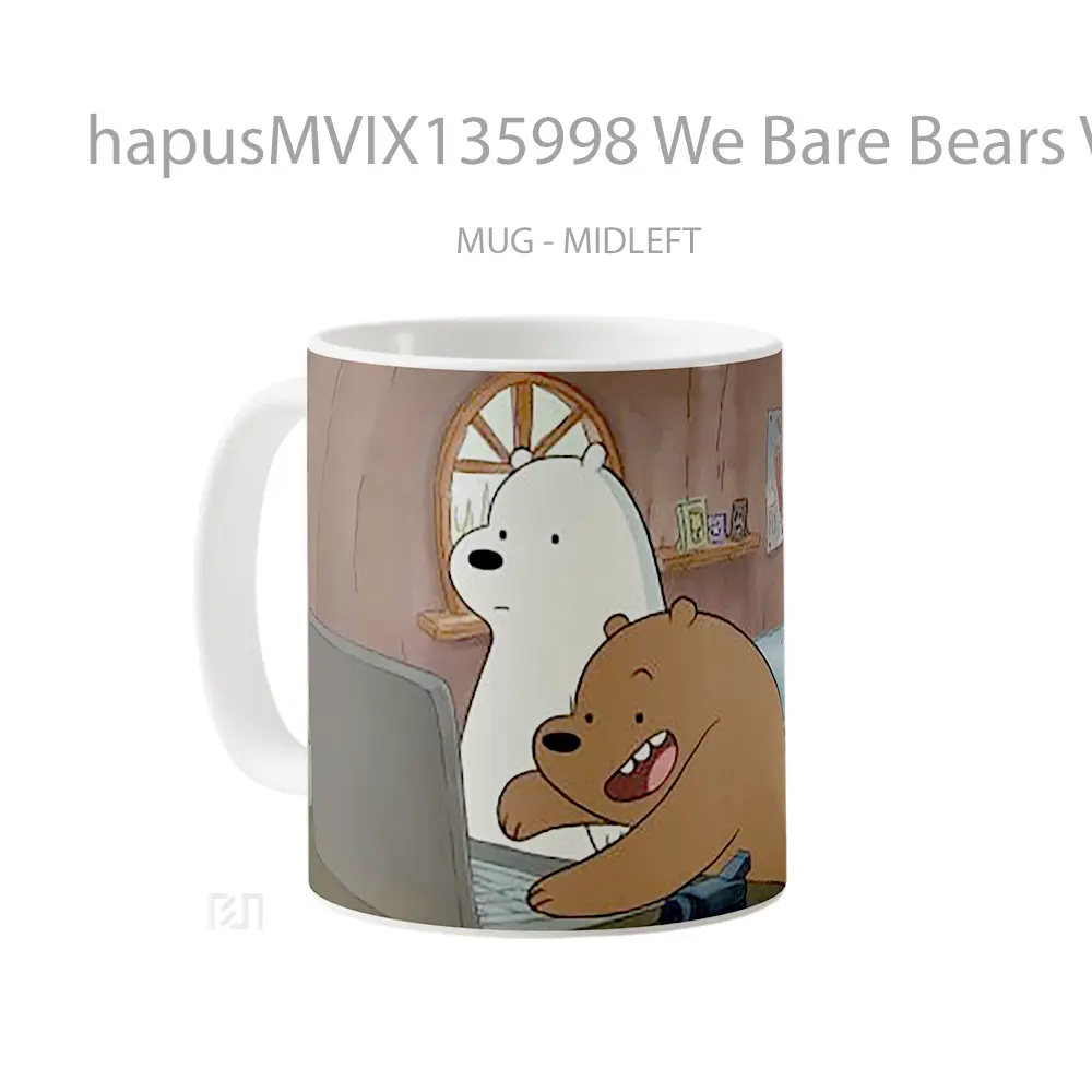 Mug We Bare Bears V2 Gelas Hewan Lucu - All-side / Desain