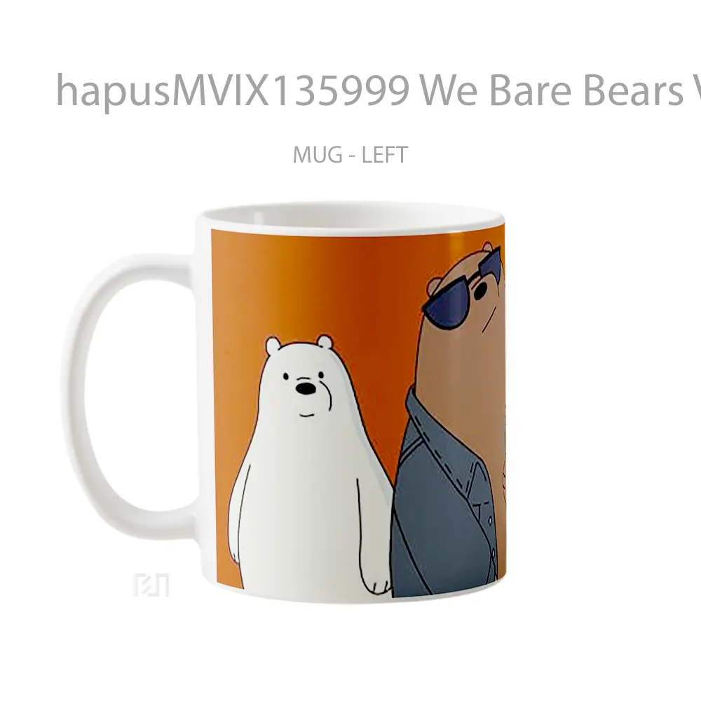 Mug We Bare Bears V3 Gelas Hewan Lucu - All-side / Desain