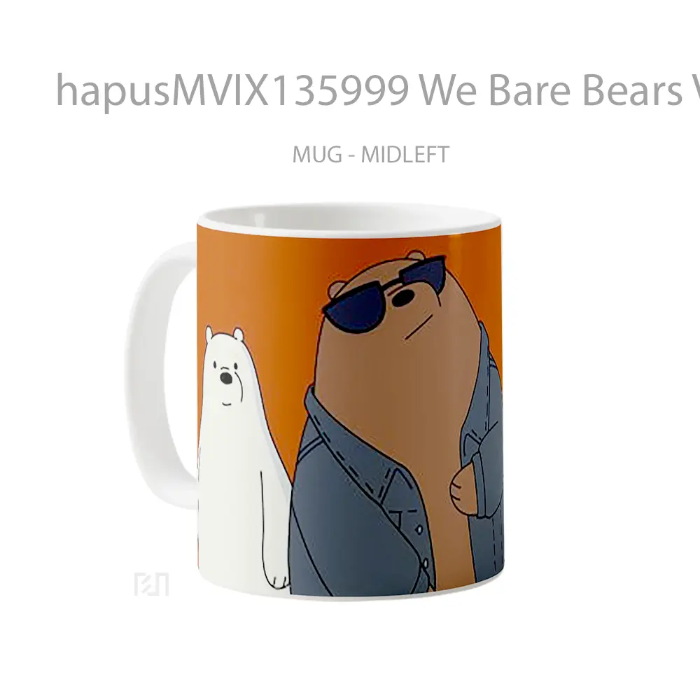 Mug We Bare Bears V3 Gelas Hewan Lucu - All-side / Desain
