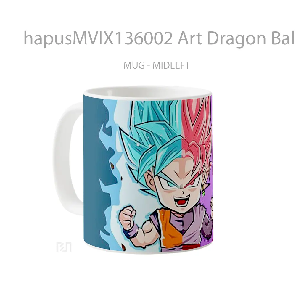 Mug Art Dragon Ball Super Goku And Black Goku Cangkir Anime - All-side / Desain