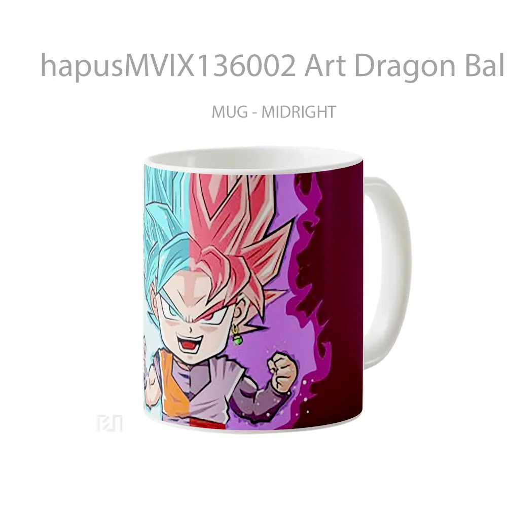Mug Art Dragon Ball Super Goku And Black Goku Cangkir Anime - All-side / Desain