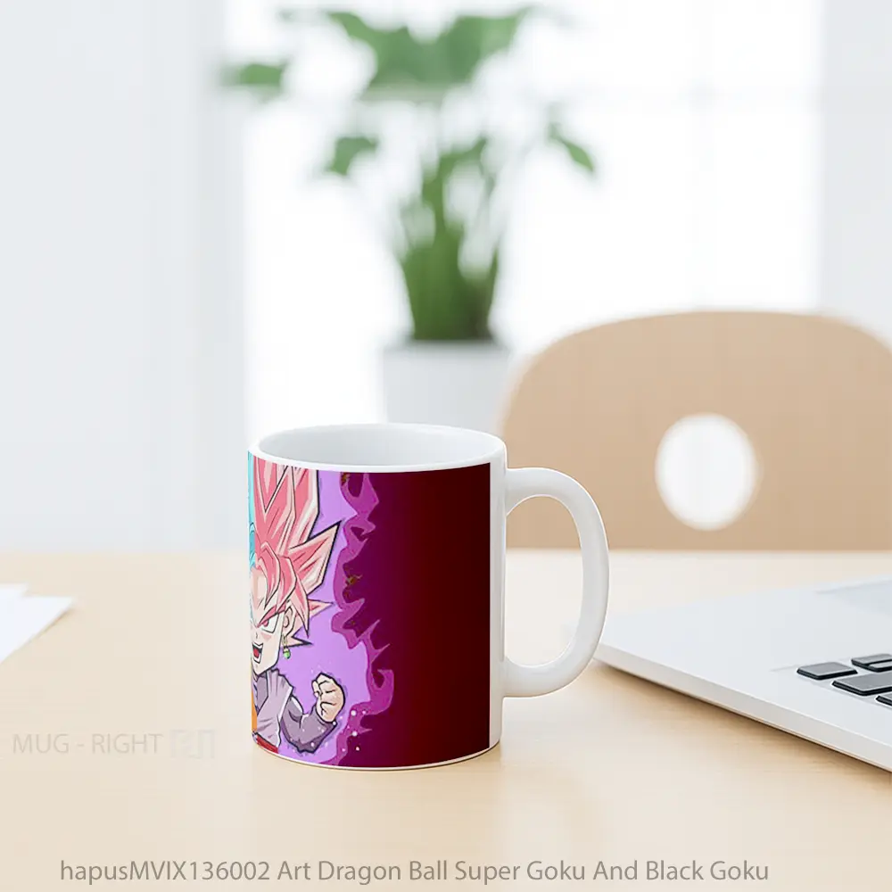 Mug Art Dragon Ball Super Goku And Black Goku Cangkir Anime - All-side / Desain