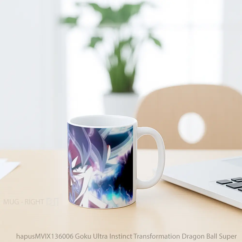 Mug Goku Ultra Instinct Transformation Dragon Ball Super Cangkir Anime - All-side / Desain