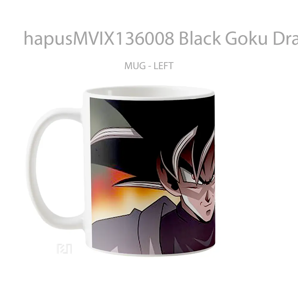Mug Black Goku Dragon Ball Super Cangkir Anime - All-side / Desain