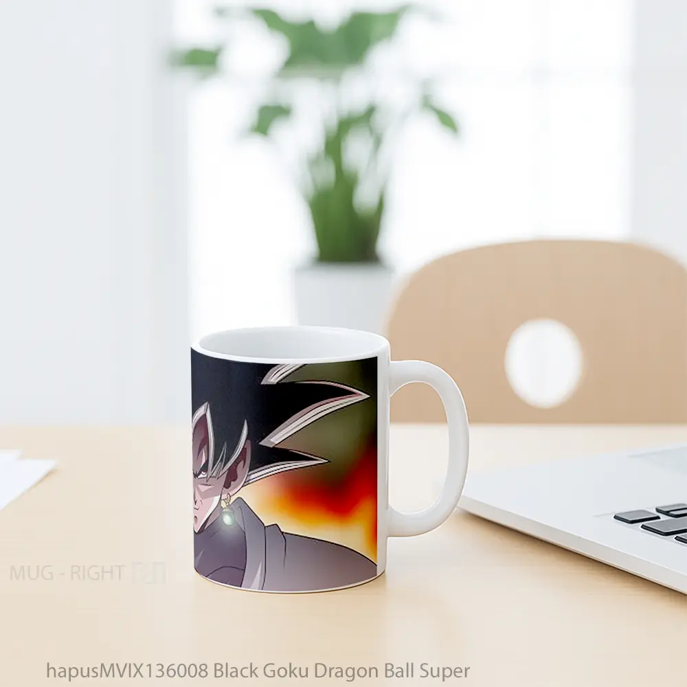 Mug Black Goku Dragon Ball Super Cangkir Anime - All-side / Desain