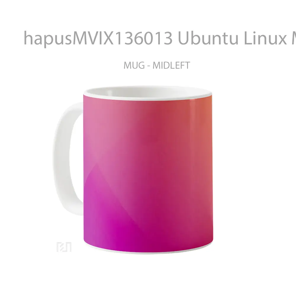 Mug Ubuntu Linux Minimalism Gelas Keramik Unik - All-side / Desain