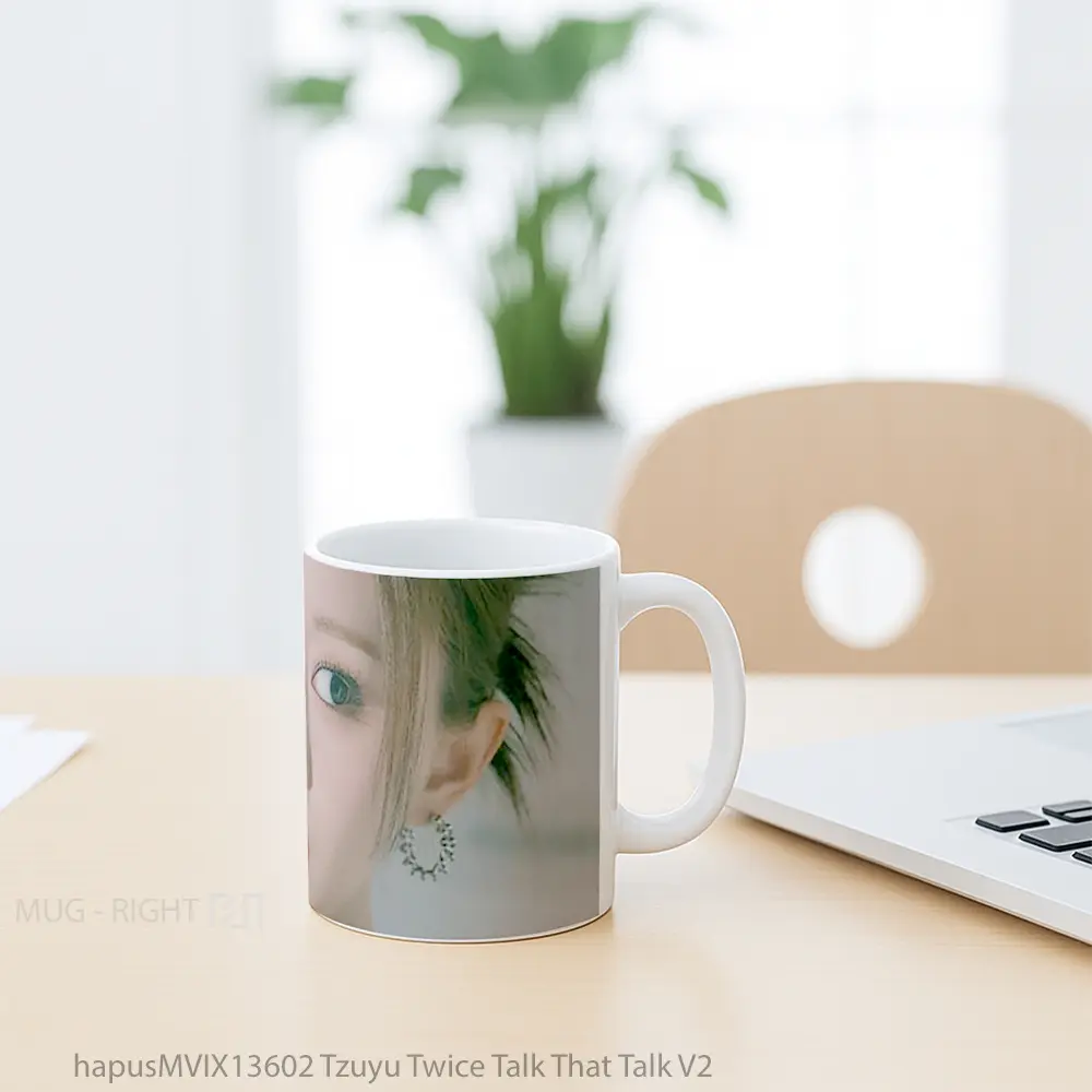 Mug Tzuyu Twice Talk That Talk V2 Gelas Keramik Unik - All-side / Desain