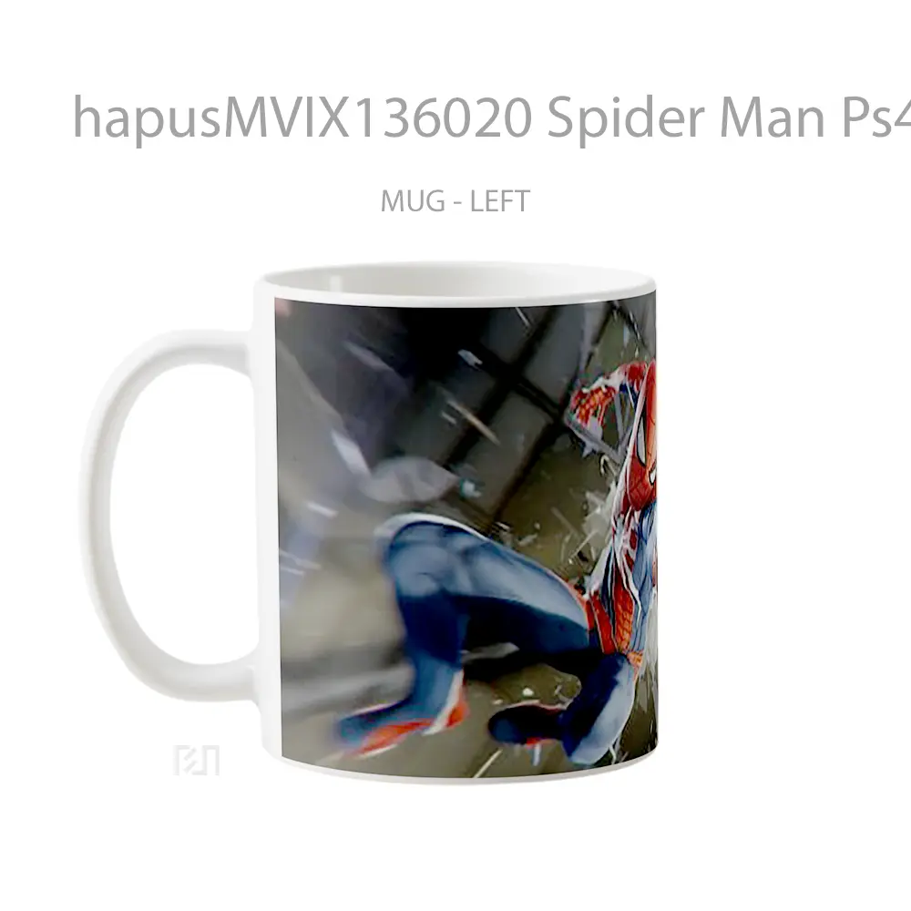 Mug Spider Man Ps4 V1 Gelas Superhero - All-side / Desain