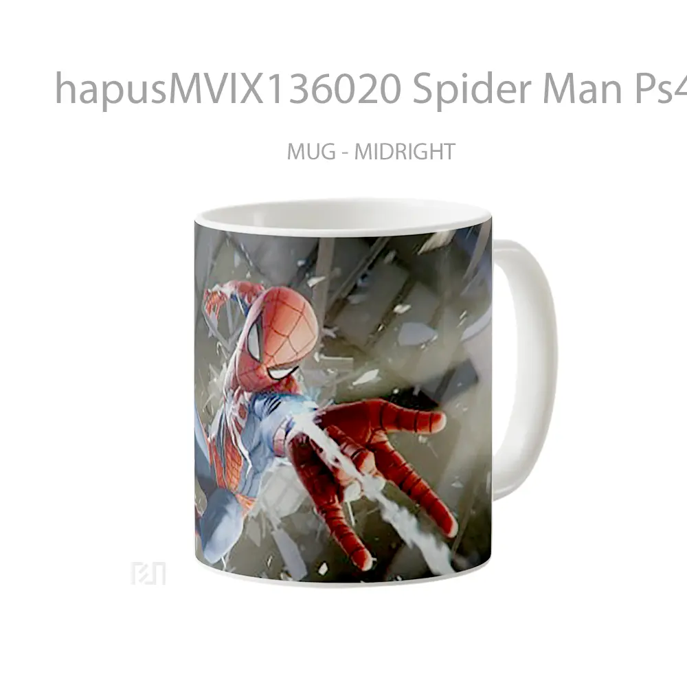 Mug Spider Man Ps4 V1 Gelas Superhero - All-side / Desain