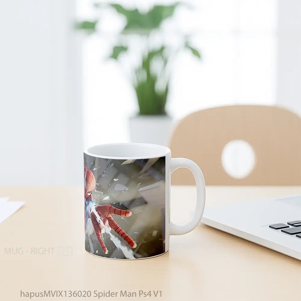 Mug Spider Man Ps4 V1 Gelas Superhero - All-side / Desain
