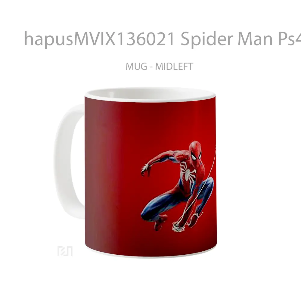 Mug Spider Man Ps4 V2 Gelas Superhero - All-side / Desain