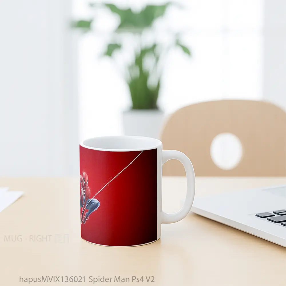 Mug Spider Man Ps4 V2 Gelas Superhero - All-side / Desain
