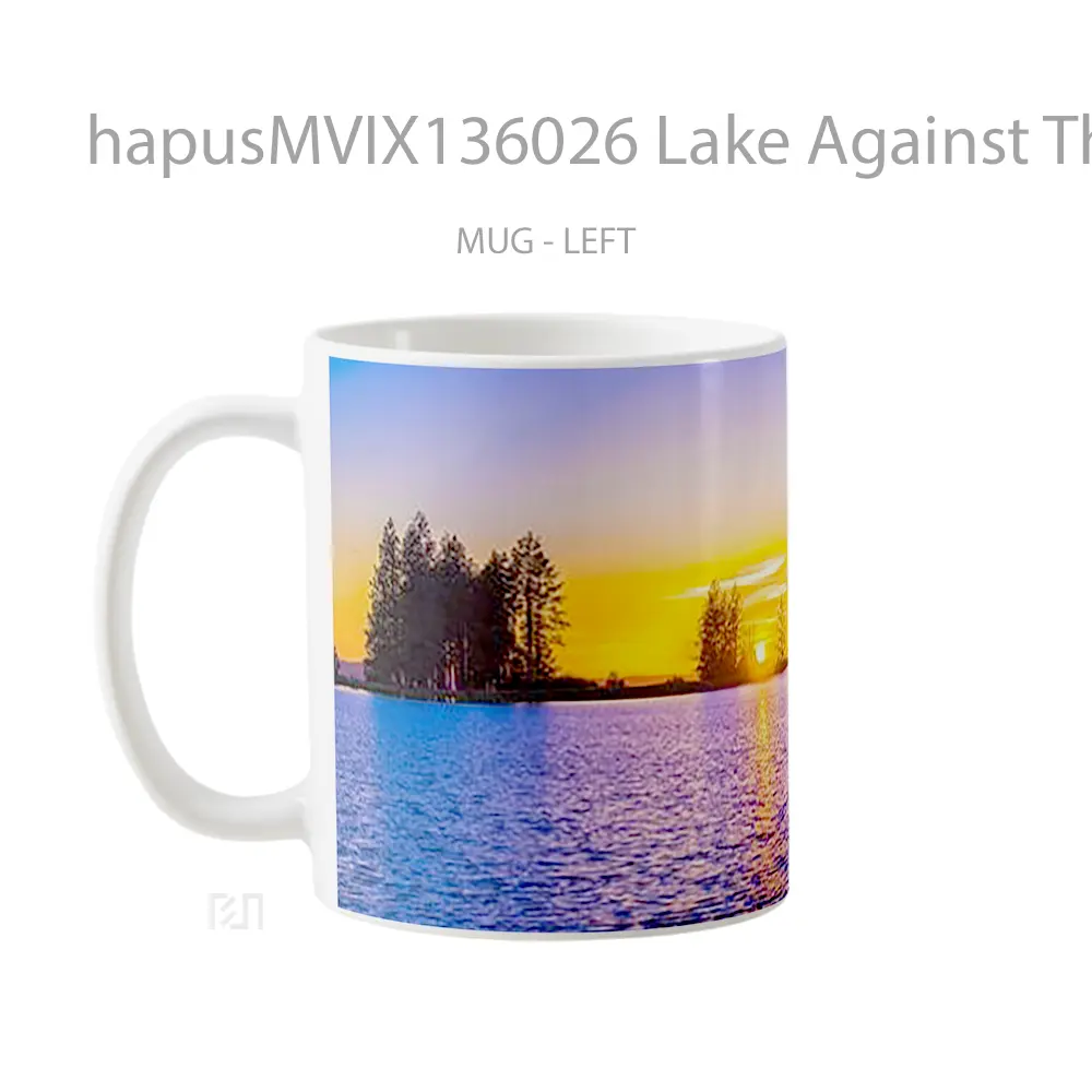 Mug Lake Against The Sunset Gelas Pemandangan Alam - All-side / Desain