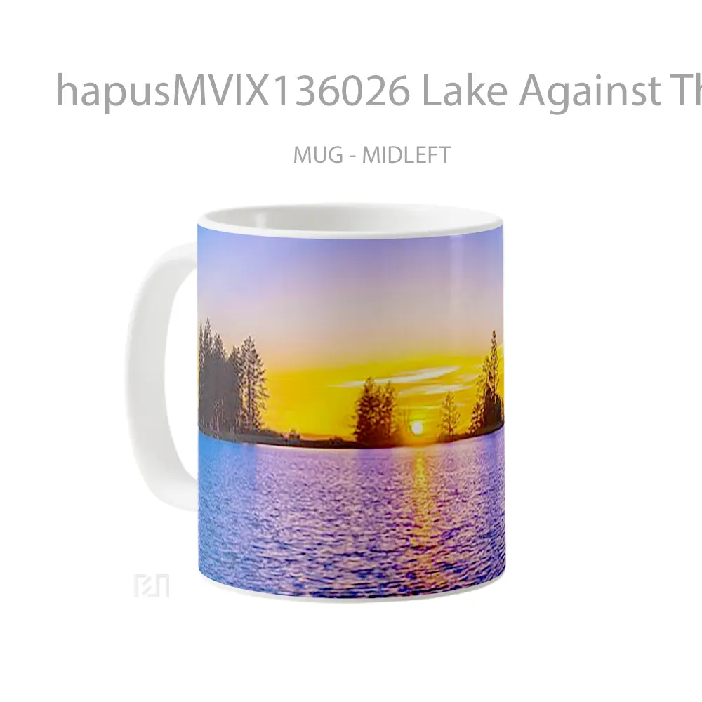 Mug Lake Against The Sunset Gelas Pemandangan Alam - All-side / Desain