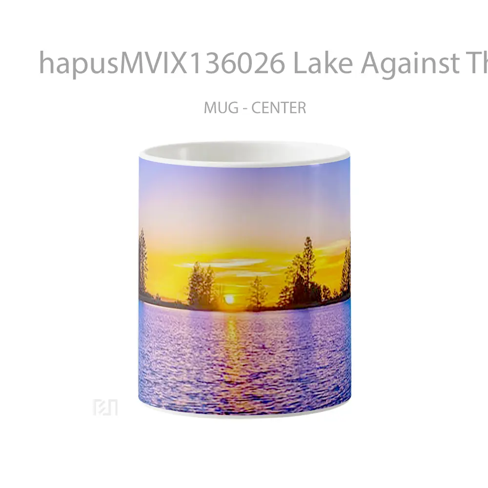 Mug Lake Against The Sunset Gelas Pemandangan Alam