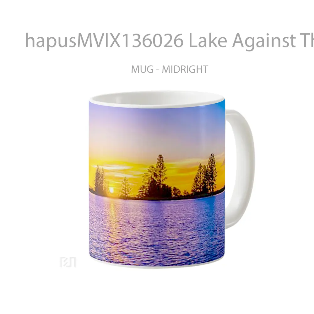 Mug Lake Against The Sunset Gelas Pemandangan Alam - All-side / Desain