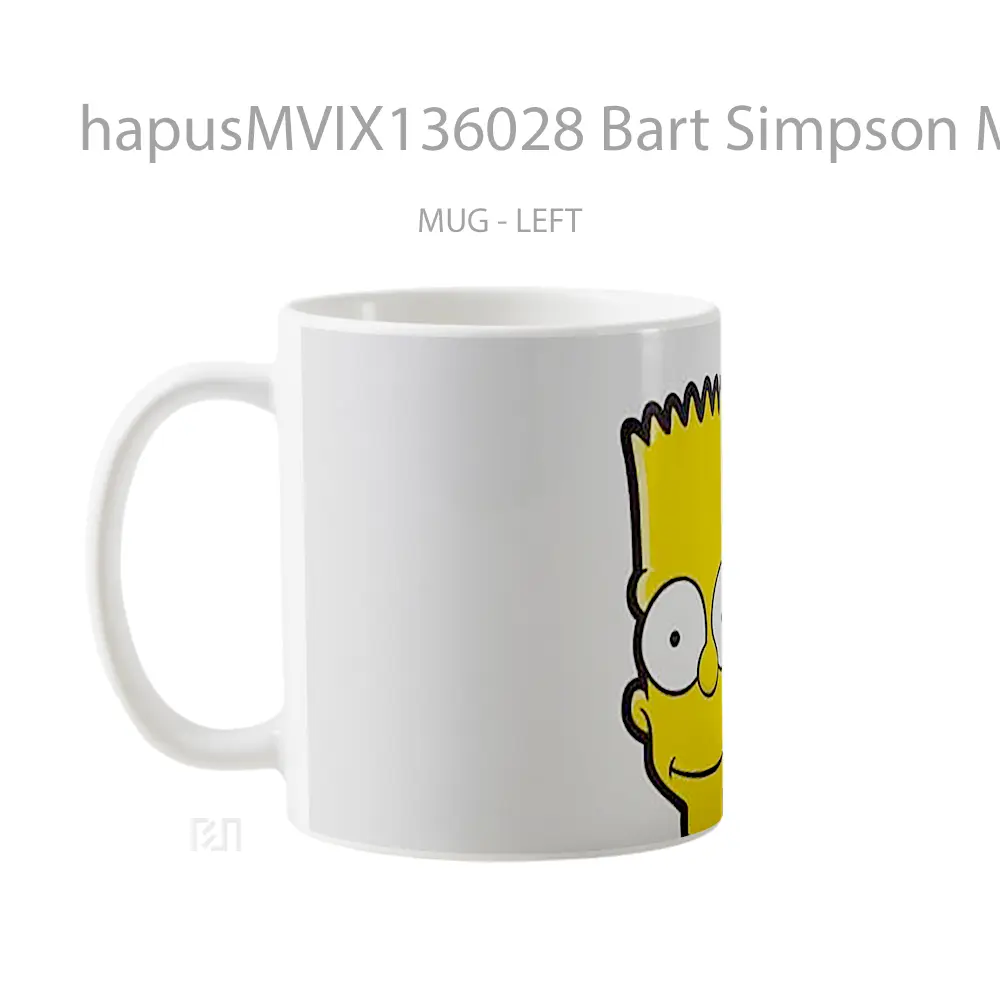 Mug Bart Simpson Minimalist Gelas Seni Modern - All-side / Desain