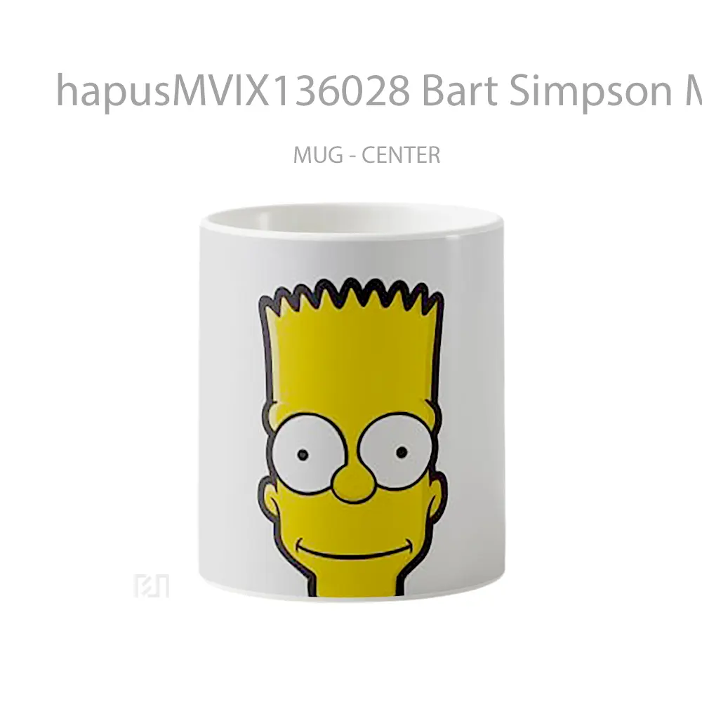 Mug Bart Simpson Minimalist Gelas Seni Modern