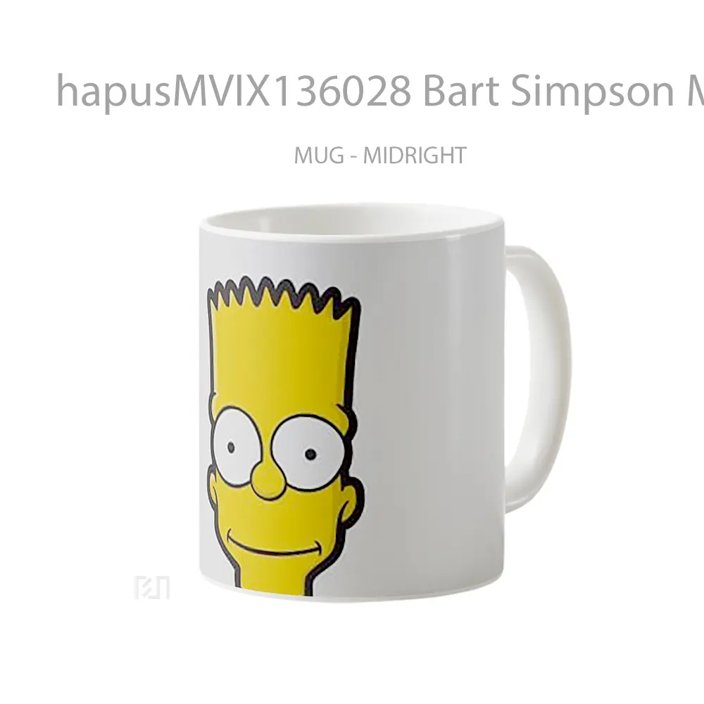 Mug Bart Simpson Minimalist Gelas Seni Modern - All-side / Desain