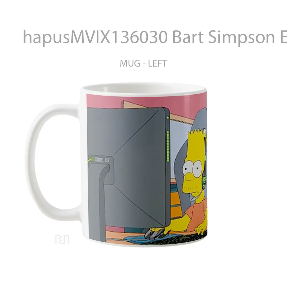 Mug Bart Simpson Esports Gaming Gelas Kartun - All-side / Desain