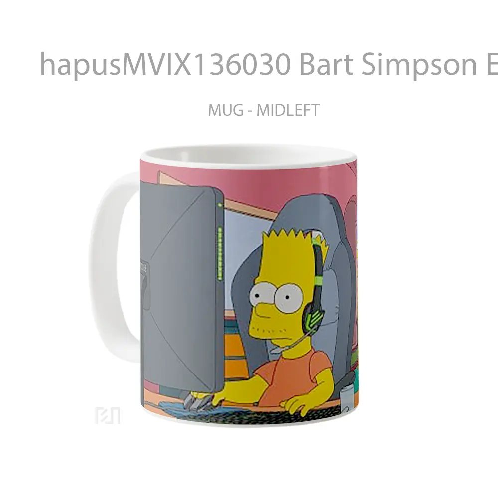 Mug Bart Simpson Esports Gaming Gelas Kartun - All-side / Desain