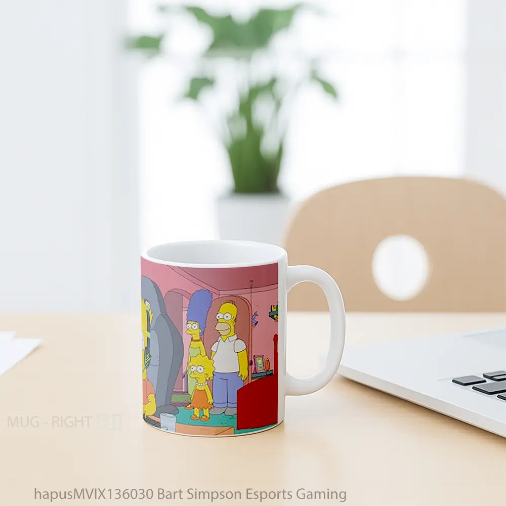 Mug Bart Simpson Esports Gaming Gelas Kartun - All-side / Desain