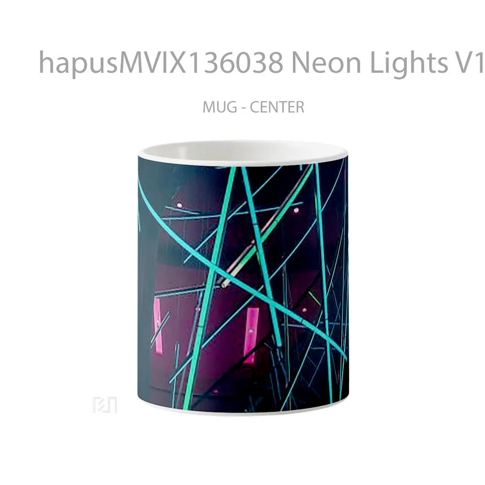 Mug Neon Lights V1 Gelas Keramik Unik