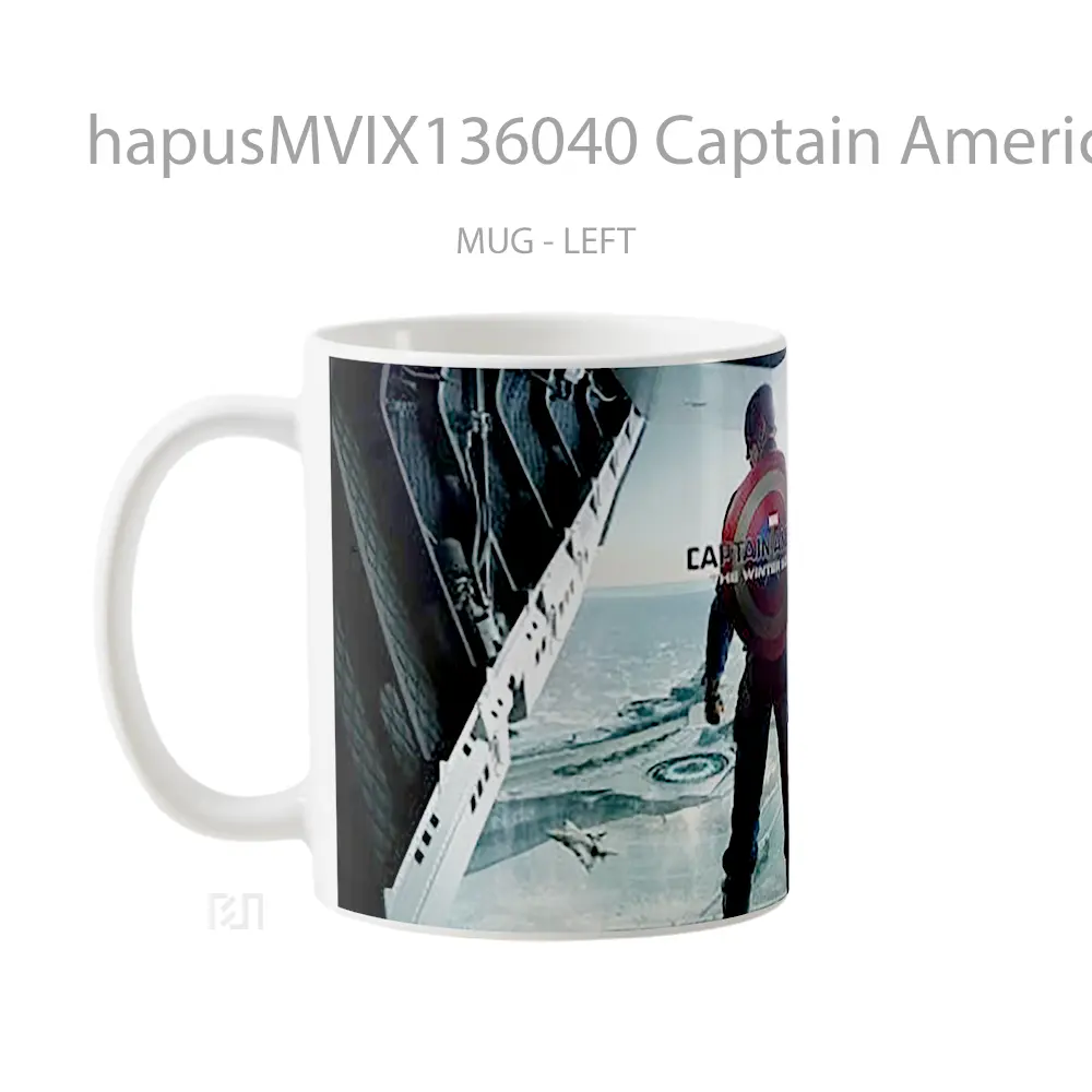 Mug Captain America The Winter Soldier Gelas Superhero - All-side / Desain