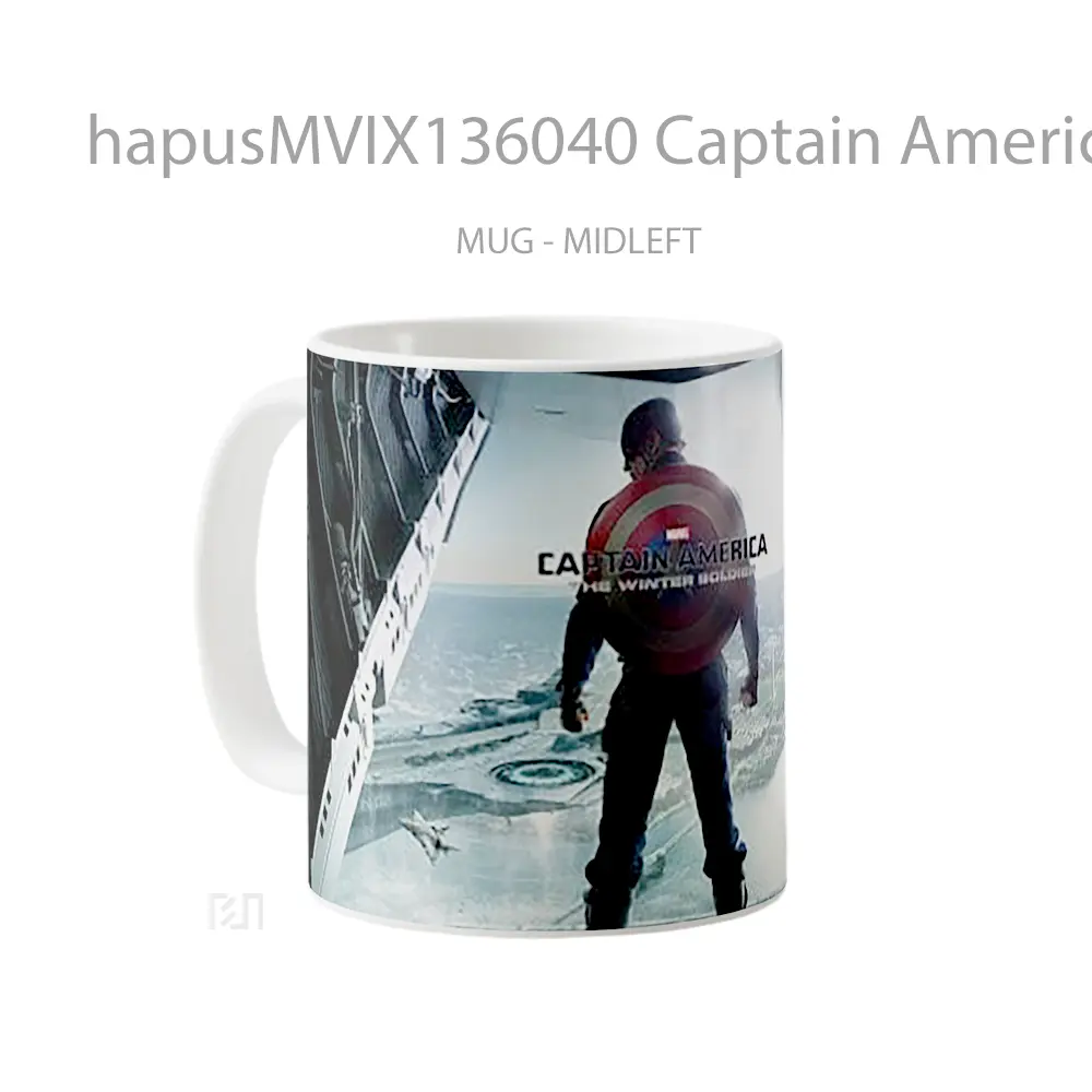 Mug Captain America The Winter Soldier Gelas Superhero - All-side / Desain