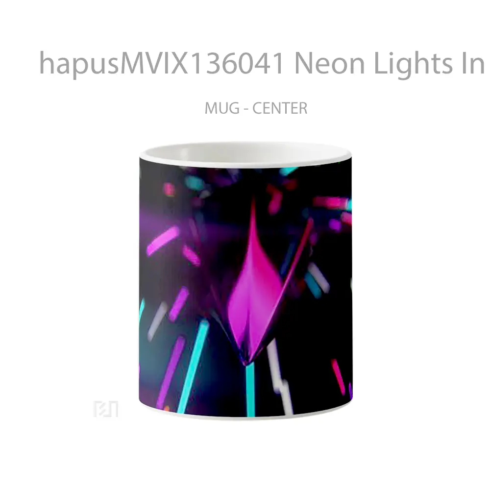 Mug Neon Lights In Perspective Gelas Keramik Unik
