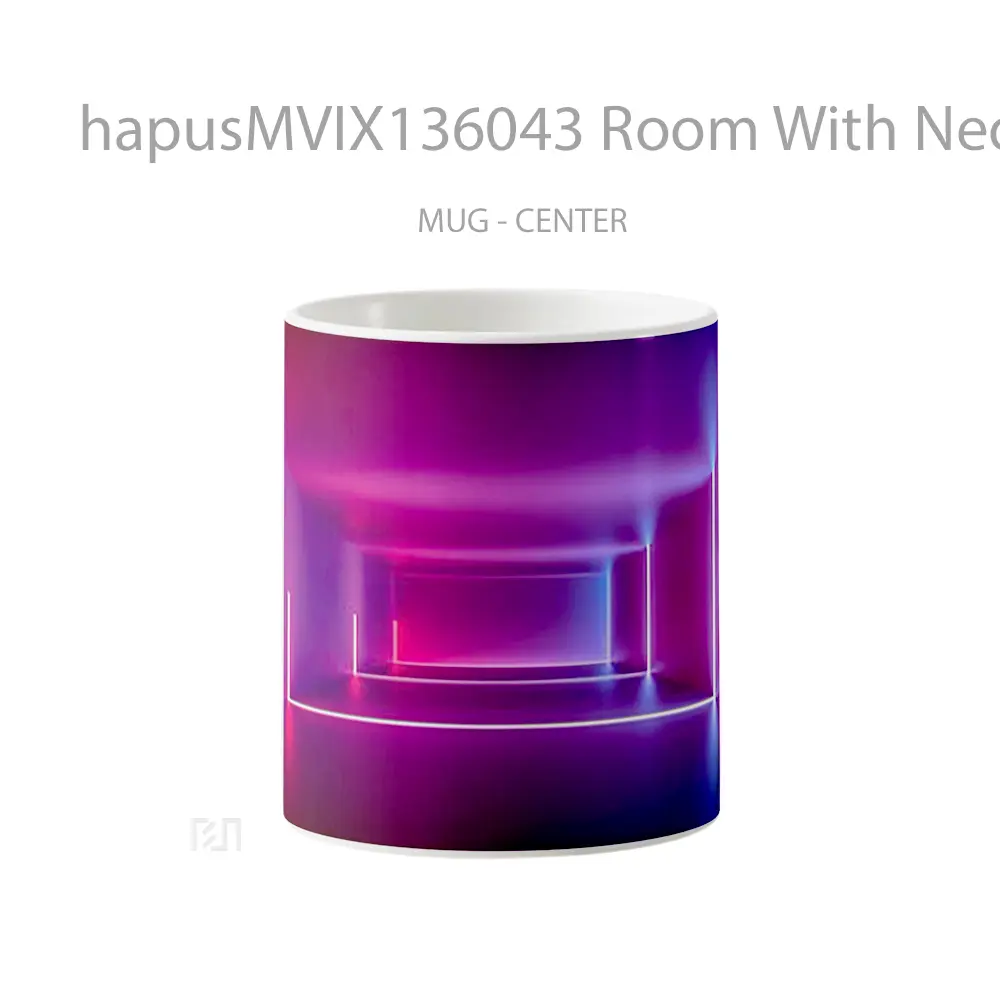 Mug Room With Neon Lights Gelas Keramik Unik
