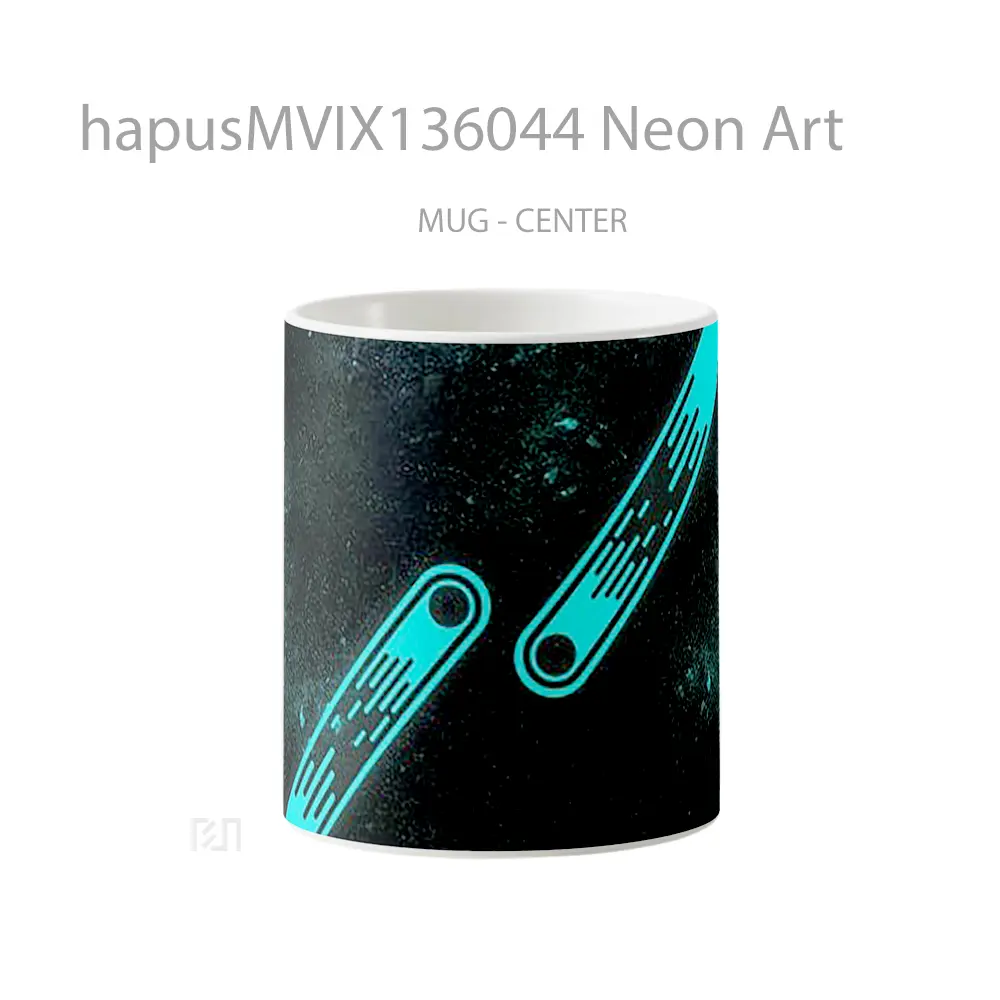 Mug Neon Art Gelas Keramik Unik