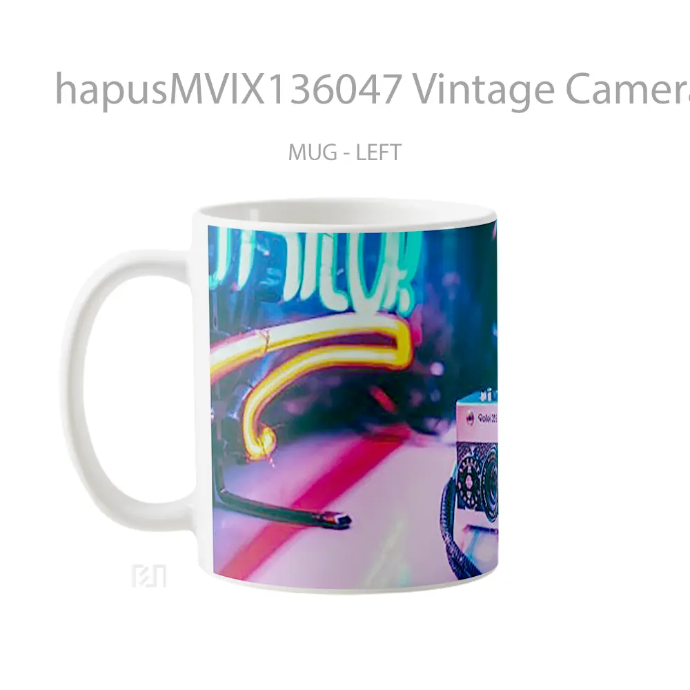 Mug Vintage Camera Rollei 35S With Neon Lights Gelas Keramik Unik - All-side / Desain