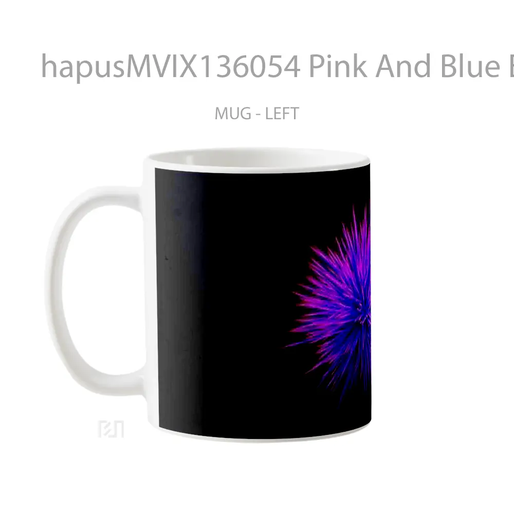 Mug Pink And Blue Explosion Gelas Keramik Unik - All-side / Desain
