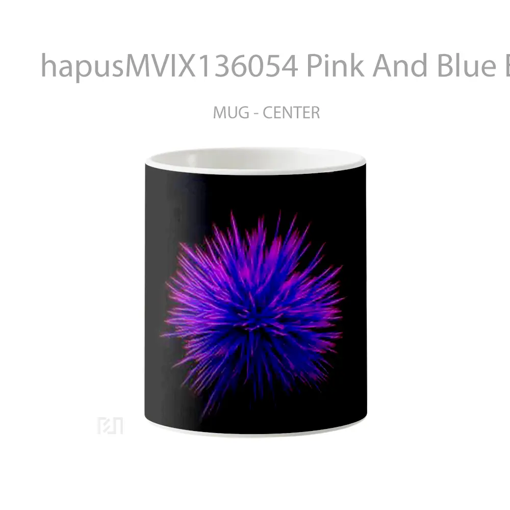 Mug Pink And Blue Explosion Gelas Keramik Unik