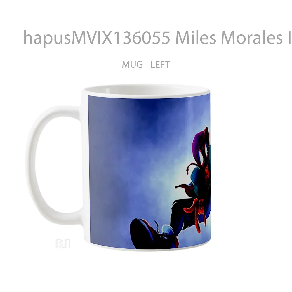 Mug Miles Morales In Spider Man Into The Spider Verse V1 Gelas Superhero - All-side / Desain